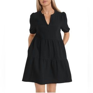 Marine Layer - Jamie Short Sleeved Mini Dress - Black